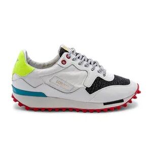 Golden Goose Starland Sneaker in White Leather & Black Lurex Net, 38 (7.5)